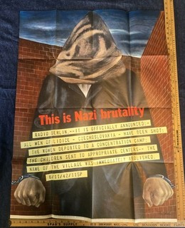 WWII Poster War Loan Bond WW2 German Brutality Ben Shahn Great