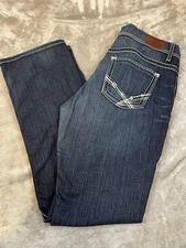 BKE Denim Jeans Mens 34x35.5 Dark Wash Payton Bootcut Contrast Stitch Stretch