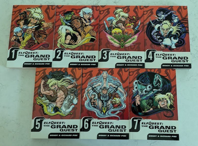 Elfquest The Grand Quest Vol 1-7 Lot DC Comics Graphic Novels Wendy Pini