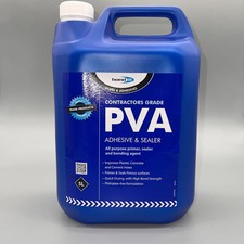 5 Litre 1 HOUR PVA CONTRACTORS GRADE PRIMER ADHESIVE AND SEALER GLUE