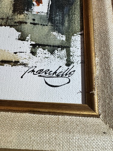 Rare Original, Set Of 2 Signed Adriano Marchello Oil Painting Paris 14 1/2 X 23 - Picture 3 of 10