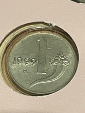 Moneta Repubblica Italiana 1 Lira Italia Cornucopia 1999 BU