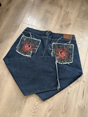 Vintage Y2K RMC Red Monkey Clothing Japanese Embroidered Jeans Men s Size 44x25