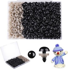 400pcs 12mm Safety Eyes for Amigurumi with Washers Plastic Black Safety Eyes ...