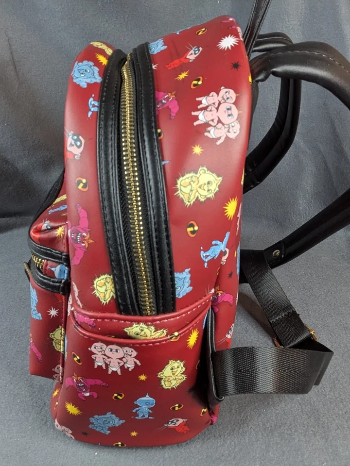 Mochila Loungefly Disney Pixar Los Increíbles Jack Jack Roja  Foto 2 de 4