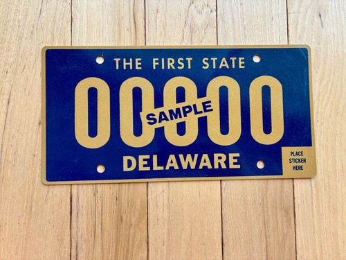 1990s Delaware Sample License Plate