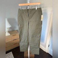NEW a new day Olive High-Rise Straight Trousers Size 6