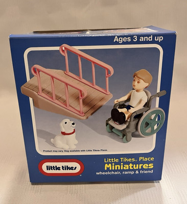 Vintage Little Tikes Place Miniatures Wheelchair Ramp & Friend New In Box