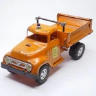 Tonka 975 State Hi-Way Dept Orange Hydraulic Steel Side Dump Truck