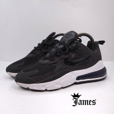 Nike Air Max 270 React Lace Up Athletic Shoe Womens Size 7 CJ0619-002 Black