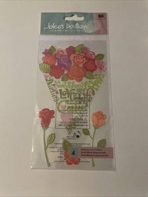 Jolee's Boutique ''Bouquet of Love'' Scrapbook stickers (4pcs) ~so pretty~