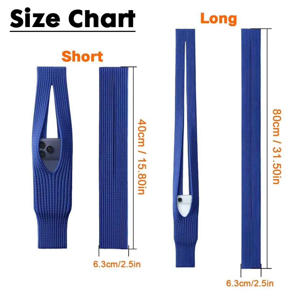 Short/Long Size iPhone Pocket | Apple Phone Handbag | Crossbody Strap Bag Case - Image 2 of 4