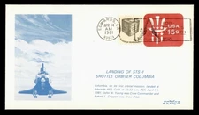 DR WHO 1981 SPACE SHUTTLE COLUMBIA LANDING SCCS CACHET EDWARDS CA w19473