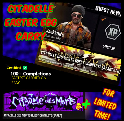 BO6 Zombies Citadelle Des Morts Easter Egg Hard Carry FASTEST AND CHEAPEST 