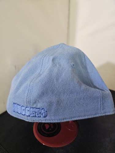 Denver Nuggets NBA Basketball Reebok Fitted Hat Cap Size 7 1/4 Blue - Picture 5 of 9