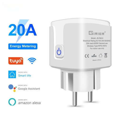 Wifi Smart Smart Socket Outlet with Power Monitor Timer Function Compatible
