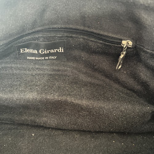 Elena Girardi Black Leather and Gray Fur Handbag - Picture 10 of 11