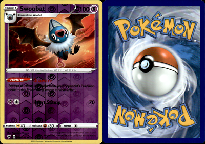swoobat pokemon card value - (72/162) - XY Breakthrough Gust 50 Swoobat AR 117/086 SV11W White