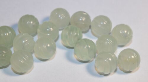 1920's Vintage Swirl Carved Rare Jade 8mm 10 Beads Estate Lot - Picture 4 of 4