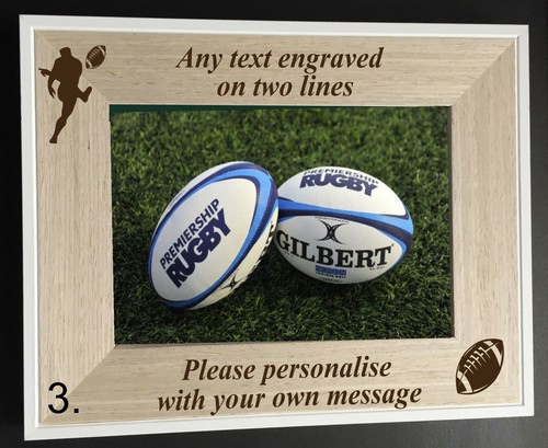PERSONALISED ENGRAVED FOOTBALL/SPORT DESIGN AWARD GIFT 6" X 4" PHOTO FRAME - Picture 4 of 16