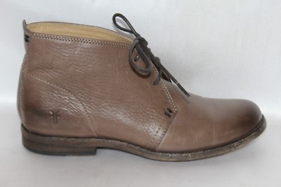 FRYE COMPANY Taupe Leather Lace Up Desert Ankle Chukka Boots  display picture 1