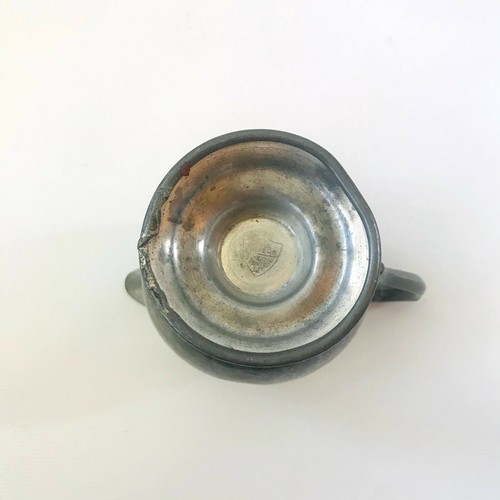 Vintage Primitive Paul Revere Genuine Pewter Creamer Tea Set Replacement - Picture 6 of 9