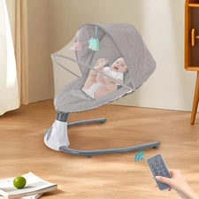 Electric Baby Swing Cradle Infant Bouncer Rocker Chair Bluetooth Music Bassinet