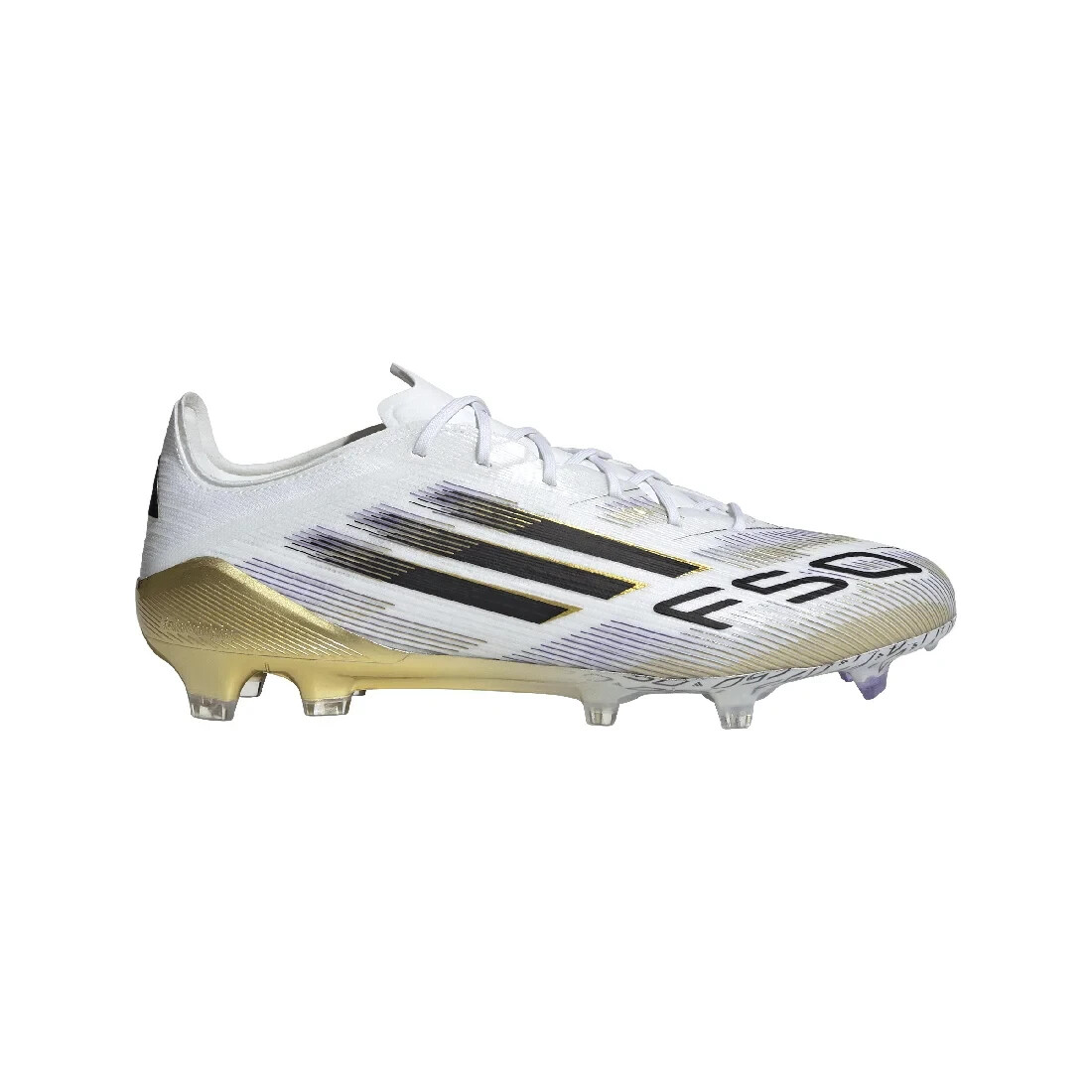 adidas Soccer Cleats F50 ELITE FG Footwear White/ Gold Metallic