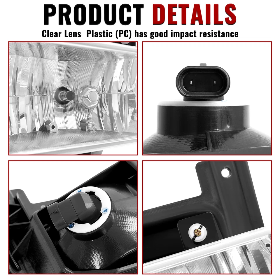 Left Driver Fog Light For Ford F150/F250/Expedition 1997-98 Pickup W/Bezel+Bulb - Image 4 of 4