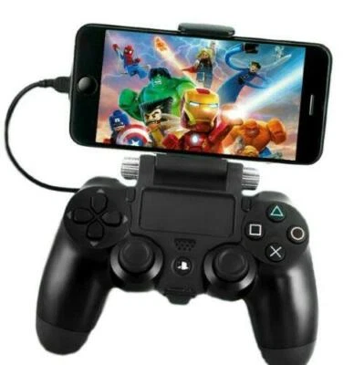 PS4 Controller Smartphone Clip Holder Phone Mobile Game Pad Mount Android iPhone