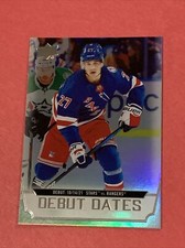 2022-23 Upper Deck Series 1 Nils Lundkvist Debut Dates #DD-4 New York Rangers