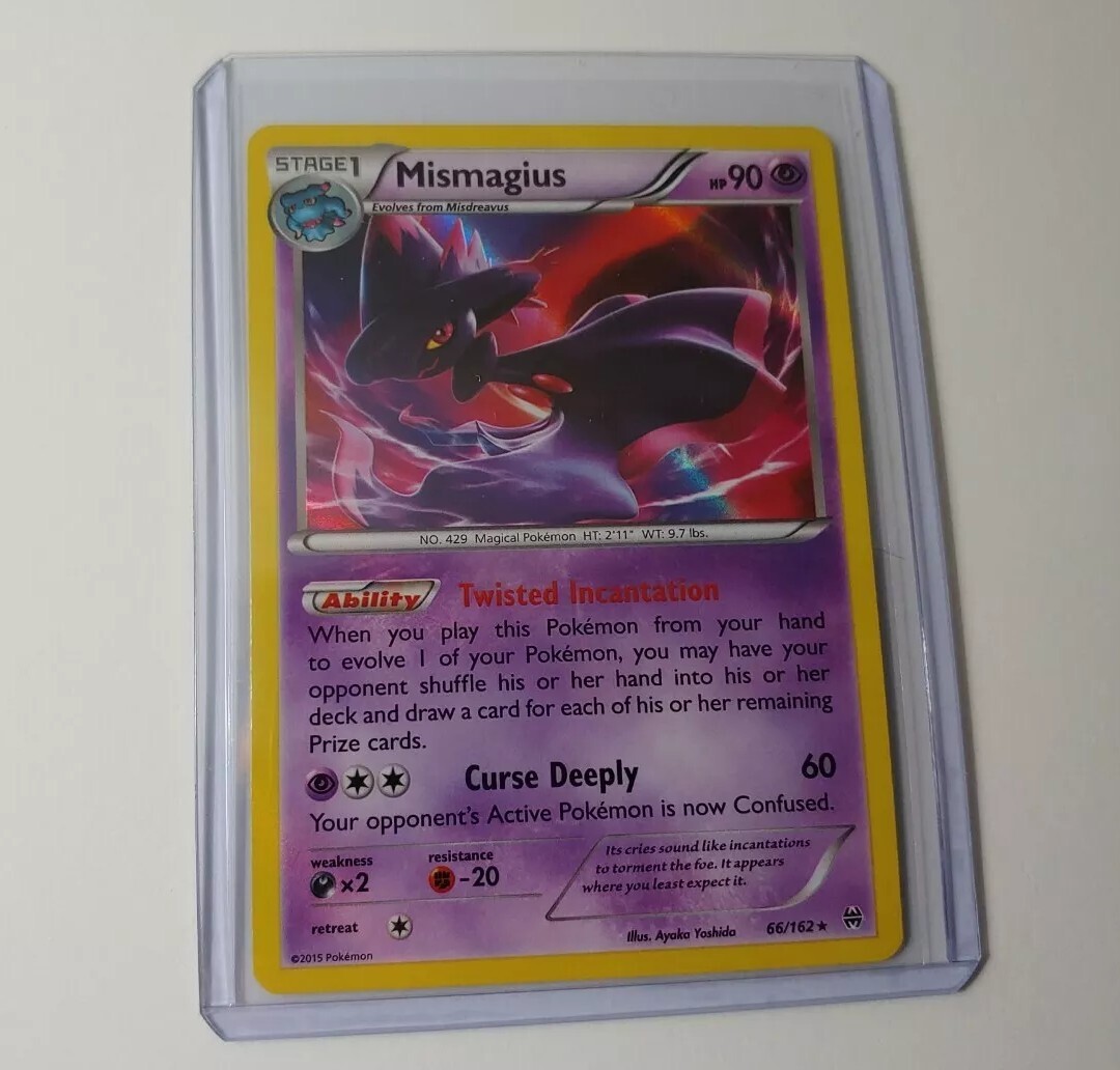 Mismagius 66/162 Holo Rare 2015 Pokemon Card  LP-NM