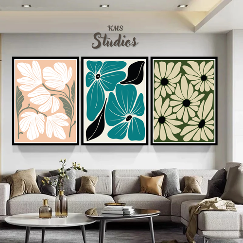 Einfache künstlerische Blume gerahmtes Wandbild Poster Leinwanddruck Bild Wohndeko - Bild 3 von 8