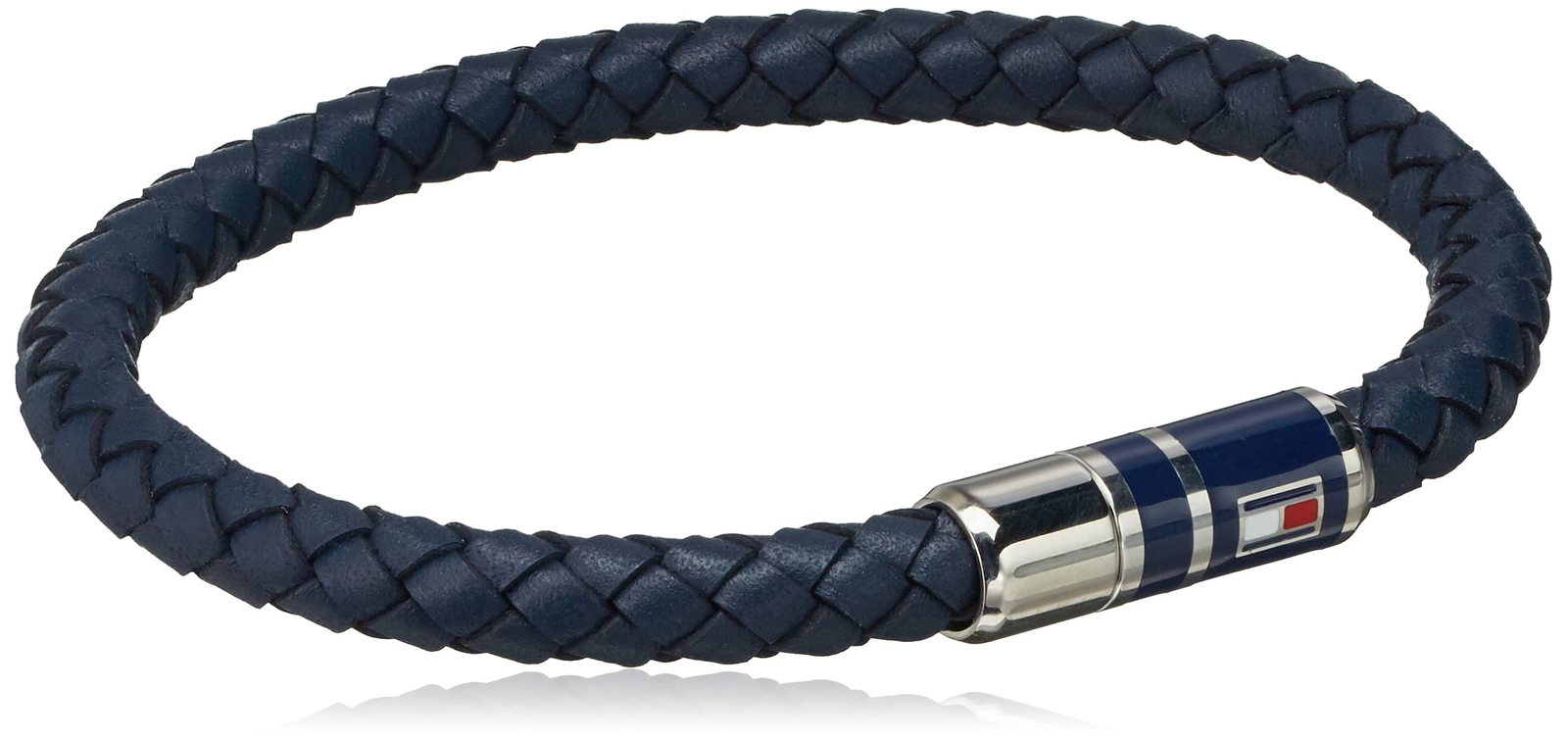 Мужские украшения Tommy Hilfiger Плетеный кожаный браслет Цвет Темно-синий Модель 7390₽
