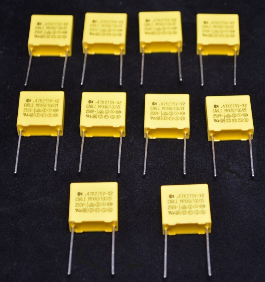 10 Carli 0.47uf 275V Metallized Polypropylene Film 10 Carli 0.47uf 275V Metallized Polypropylene Film