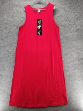 Vintage Westbound Petites Dress Womens Large Red Maxi Sleeveless