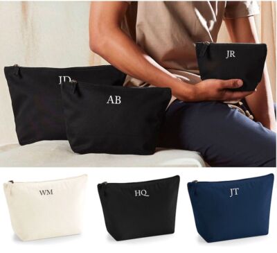 Personalisierte Kosmetiktasche Monogramm Initialen Kosmetik Wasch Accessoire Geburtstag 840