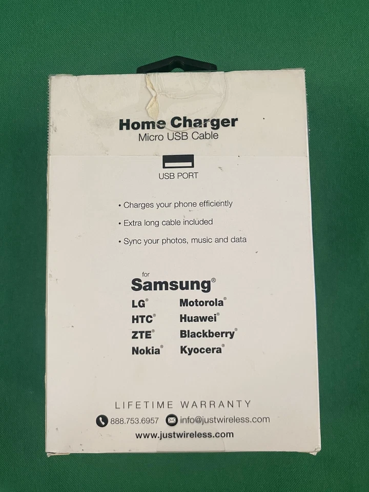 Just Wireless Micro USB Cell Phone Wall Charger - Black - Image 2 of 2