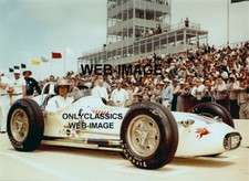 1959 A J Foyt Indy 500 Speedway Auto Racing 8x10 Photo Dean Van Lines Offy Racer