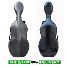 4/4 Black Stripe Cello Case Carbon Strong Light durable Cello Box with Wheels