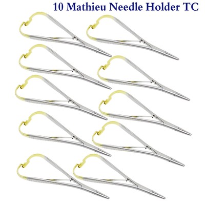 Set of 10 Dental Mathieu Needle Holder TC Chirurgie Surgical Forceps Orthodontic