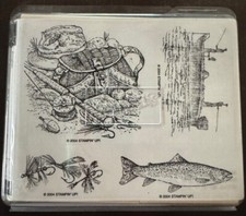 Stampin' Up Set of 8 some Retired Stamps NEW/Used - Various Holidays