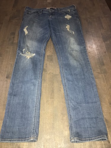 Hollister Denim Blue Distressed Torn 