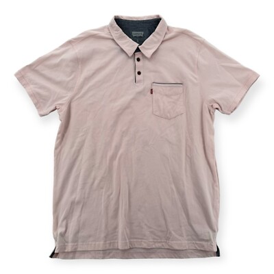 Levi’s Polo Shirt Mens XL Pink Short Sleeve Rugby Classic Pocket