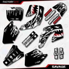 Gray Savage Camo Racing Graphics Kit fits Honda Cr125 Cr250 00-01 CR 125 250