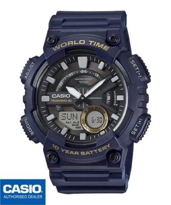 CASIO AEQ-110W-2AVCF AEQ-110W-2A Original CASIO Collection Men Azul