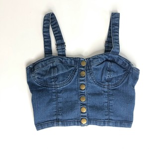 denim bustier top forever 21