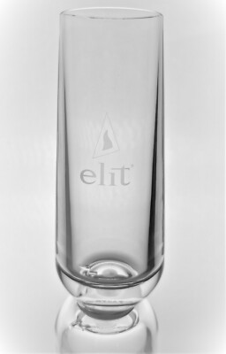 2 x Elit by Stolichnaya Russian Vodka Heavy Slimline Polycarbonate Glasses Rare