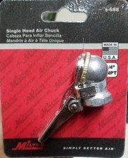 Milton Locking Angled Compact Tire Inflator Air Chuck 14 Npt Made In Usa S698