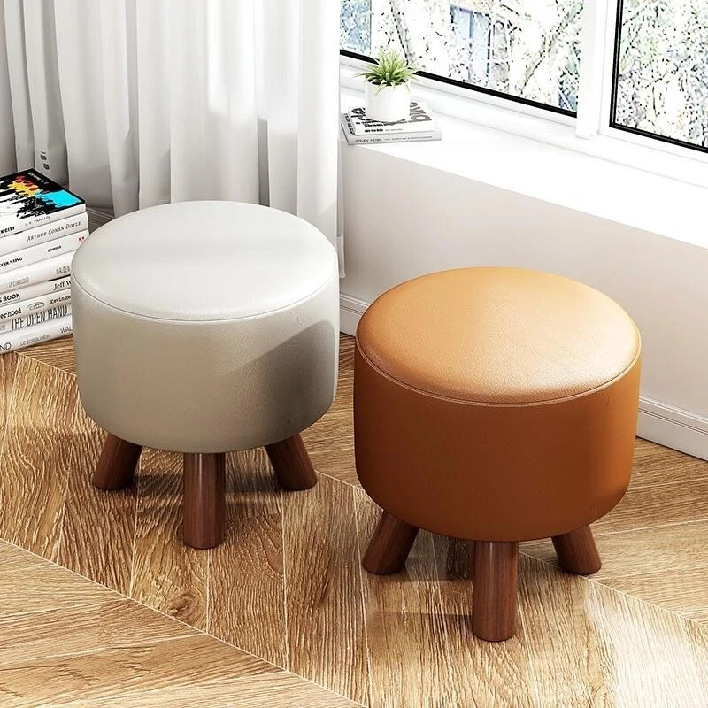 Household low stool, living room sofa stool, solid wood small stool square stool - Image 2 of 4